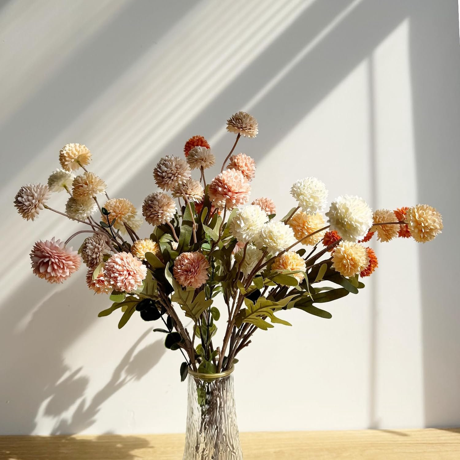 KZQ 8 stuks kunstchrysanten voor herfstdecoratie