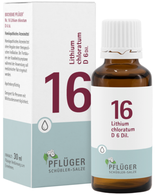 Homöopathisches Laboratorium Alexander Pflüger GmbH & Co. KG BIOCHEMIE Pflüger 16 Lithium chloratum D 6 Tropfen 30 ml 09298538