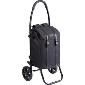 Meister Einkaufstrolley Black Edition, schwarz, klappbar, 45 Liter, bis 20 kg