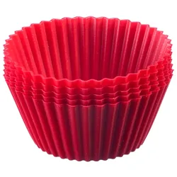 Westmark 6 Silikon Muffinformen, 7 cm, rot, 30142260