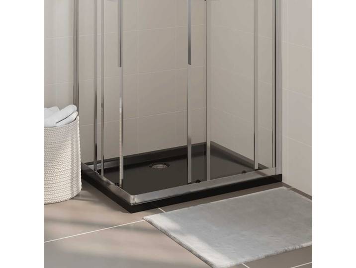 vidaXL Duschtasse ABS Rechteckig Schwarz 70x90 cm