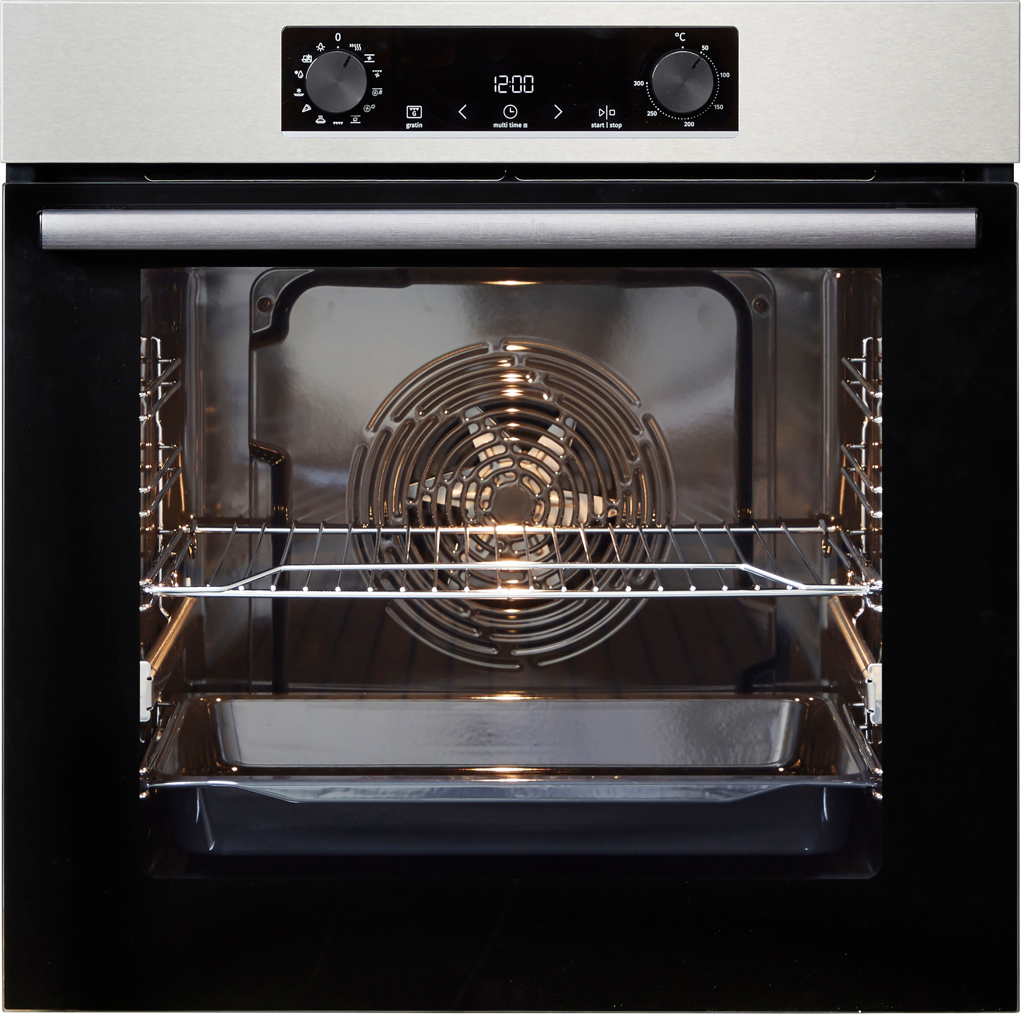 Gorenje Backofen-Set "Pacific Backofen-Set Basic Induktion 2021", Energieeffizienz: A, grau (edelstahl), Herdsets, Pizzafunktion mit 300 C – perfekt für Pizza, Focaccia und mehr, Backofen-Set