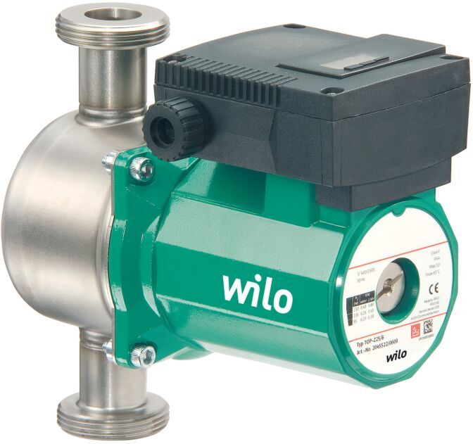 Wilo Top-z Standard-Trinkwasserpumpe 2045519 20/4, Inox, PN 10, 230 V, Edelstahl-Gehäuse