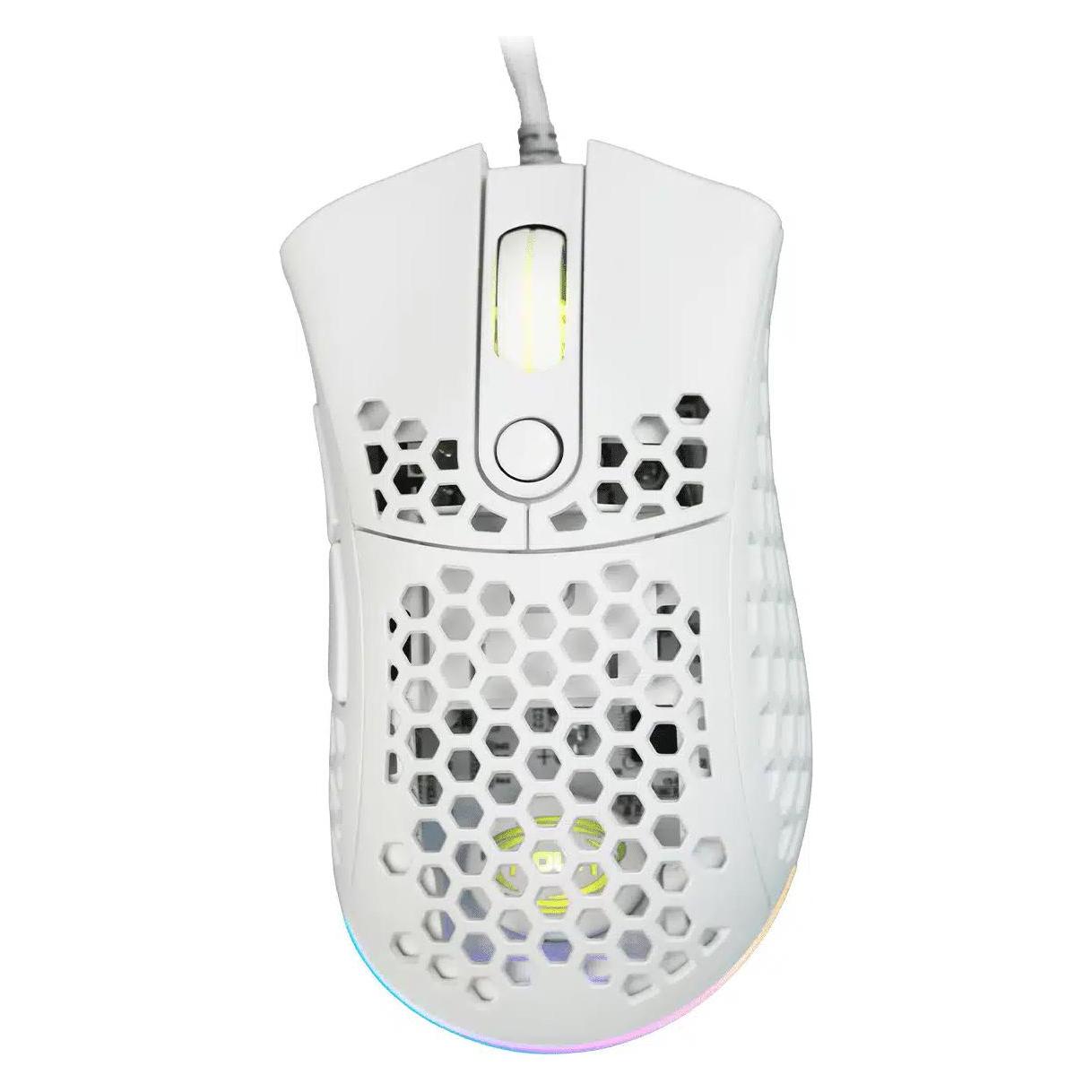 Noua Mouse USB Gaming Myst M80 White 5 Tasti 10000dpi Illuminaz Rainbow (Kabelgebunden) (MS0421ST-M80W18M)