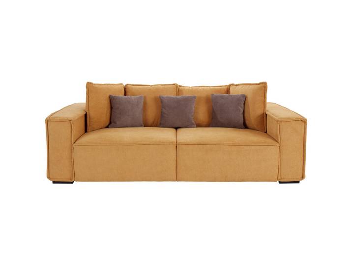 Mid.you Bigsofa, Senfgelb, 3-Sitzer, 244x62x117 cm, Armteil links, rechts, Wohnzimmer, Sofas & Couches, Sofas, Bigsofas