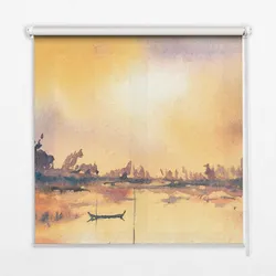 INNENROLLO - Fensterrollo - Rollo - 150x180 cm - Sonnenuntergang über dem See
