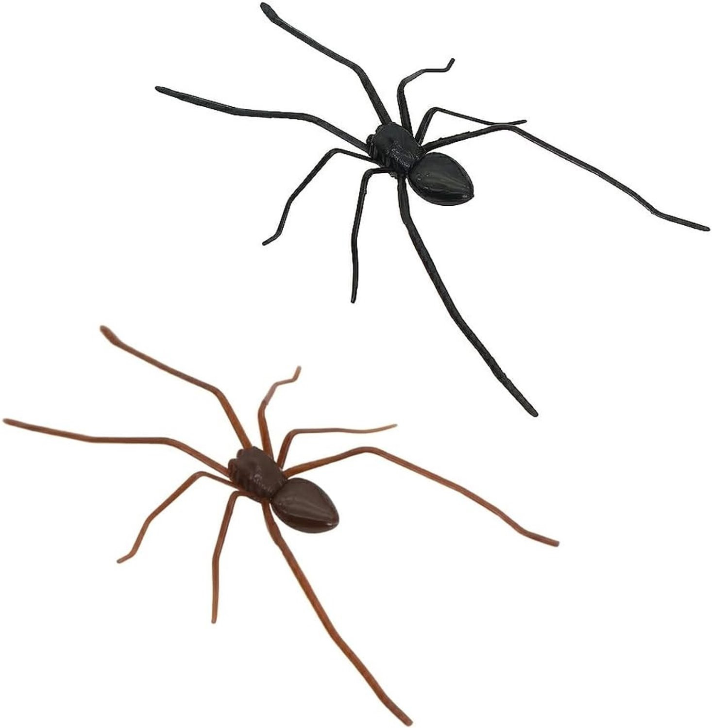 Vemera 3D Spinnen Koelkastmagneten - 2 Stuks - Zwart en Bruin - Realistische Insectendecoratie