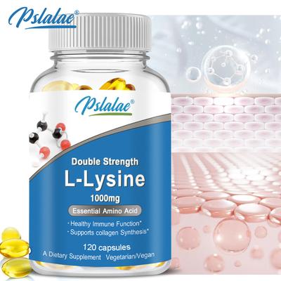 L Lysine 120 Capsules, 1000mg Premium Supplement For Immune Support, Collagen Synthesis, Skin Health, Boosts Metabolism L Lysine 120 Capsules, 1000mg Premium Supplement For Immune Support, Collagen Synthesis, Skin Health, Boosts Metabolism