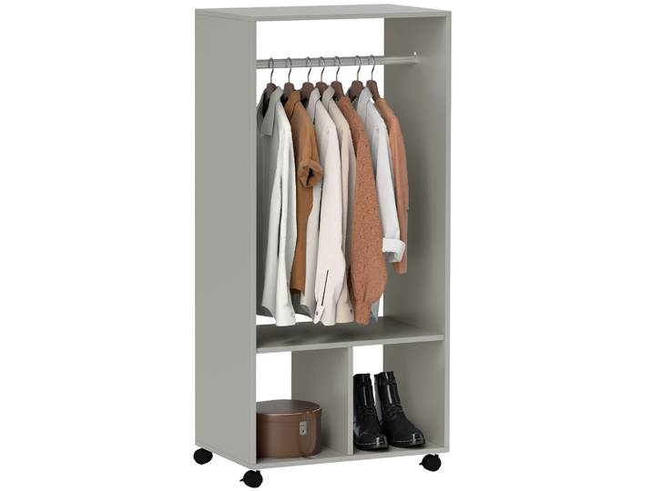 Homcom - Armoire De Rangement Penderie - Panneaux De Particules Classe E1 - 60x40x128cm - Gris