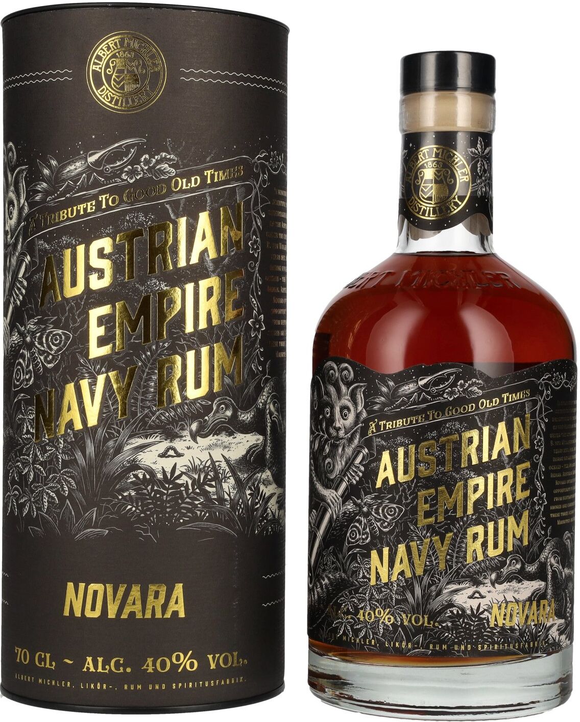 Austrian Empire Navy Rum NOVARA 40% Vol. 0,7l in Geschenkbox