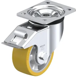 Blickle, Möbelrollen, 612044 LK-ALTH 127K-FI Lenkrolle mit Feststeller Rad-Durchmesser 125 mm