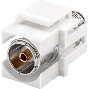 Goobay Keystone-Modul 79933, weiß, Koax-Buchse, für Koaxial- und Modemkabel, Kunststoff