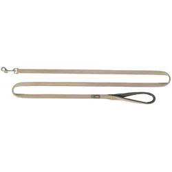 Trixie Hondenriem Premium Extra Lang Zand - 180X2 Cm (Hund, Spazieren), Halsband + Leine