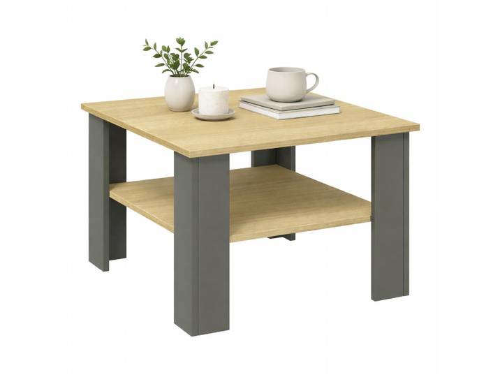 Livetastic Couchtisch, Anthrazit, Honigeiche, rechteckig, eckig, 55x44x55 cm, einfacher Aufbau, Wohnzimmer, Wohnzimmertische, Couchtische