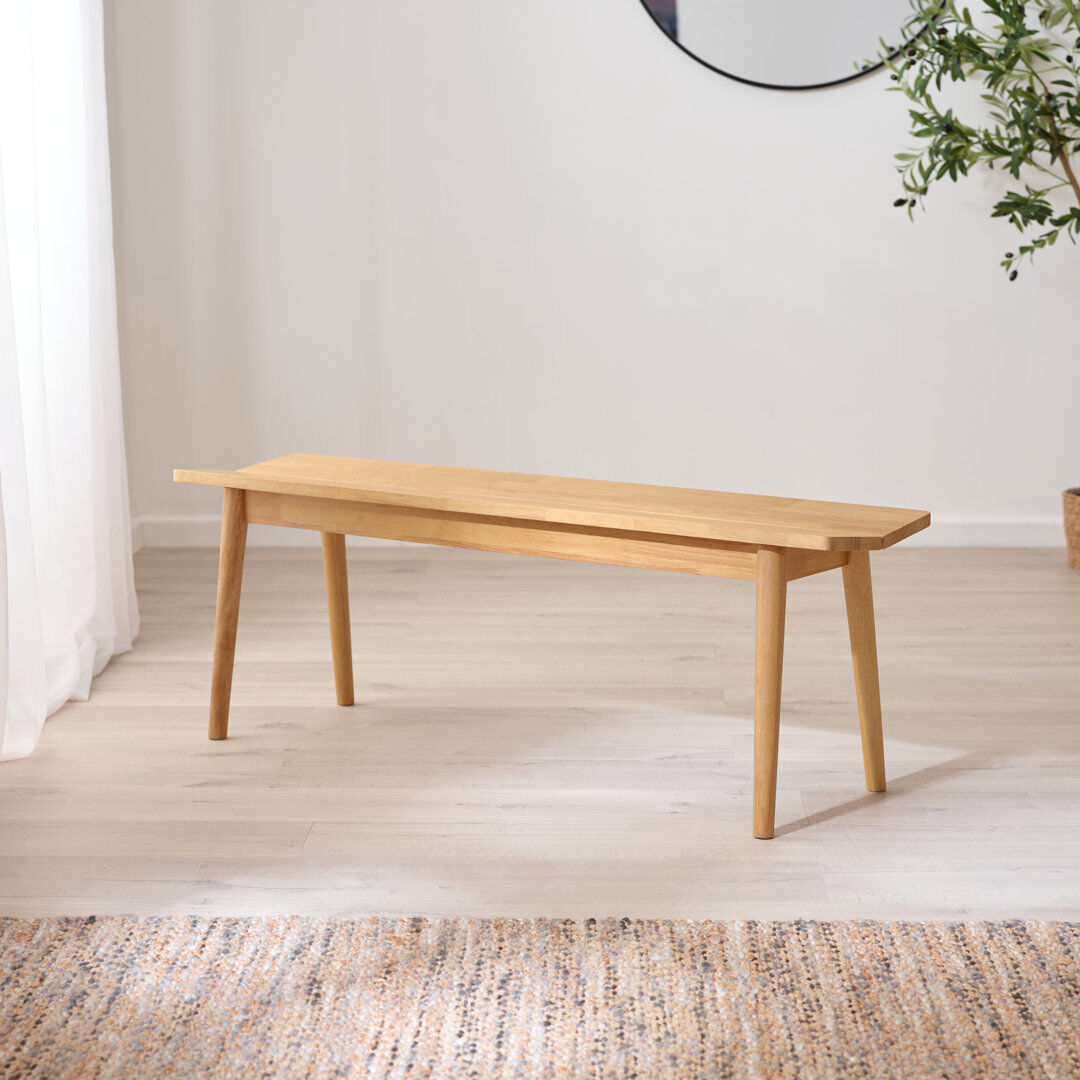 Alpen Home Aoibheann Solid Wood Bench - Traditional Rustic Farmhouse Kitchen Style Oak 43cm H x 120cm W x 30cm D