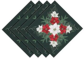 "Laural Home Christmas Elegance Napkin Set of 4 - 20"" x 20"""