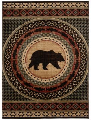 Mayberry Rug American Destination Asheville Lodge Bear Area Rug