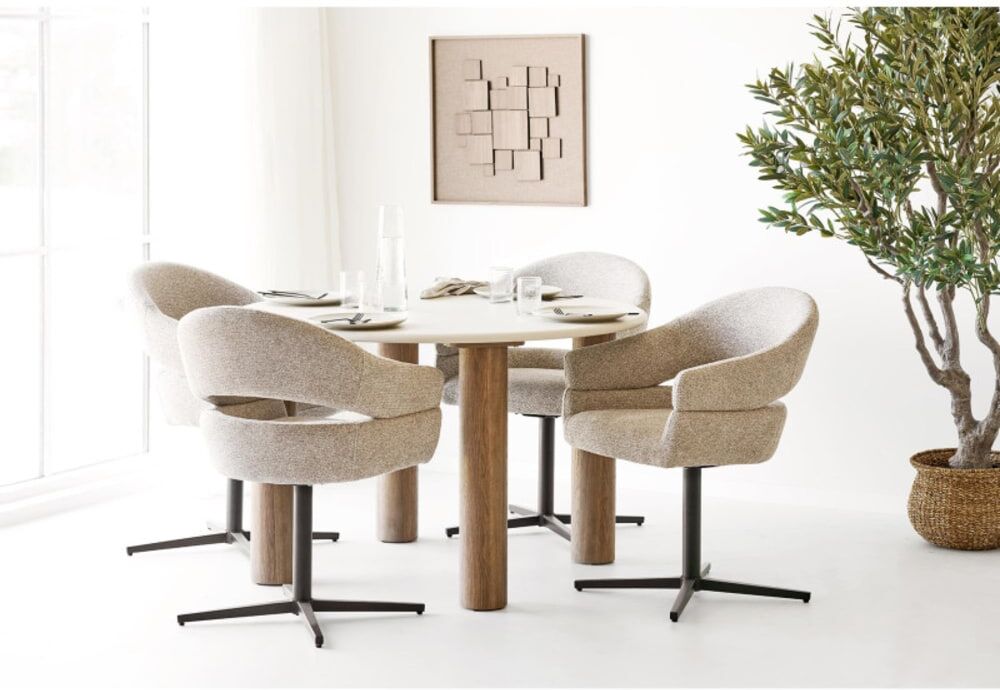 Moloo Table repas 120 cm marron Marron 120x76x120cm