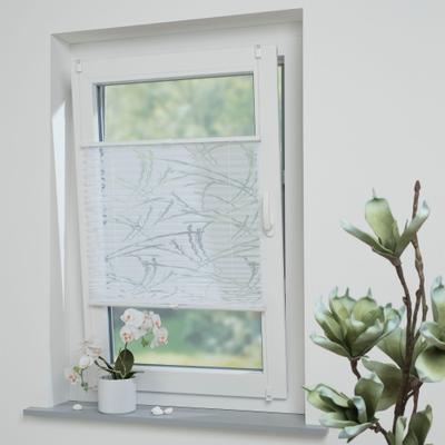 Plissee LIEDECO "Klemmfix-Plissee Ausbrenner "Symphonie" verspannt, weiß", weiß (weiß, weiß), B:50cm H:130cm, Plissees, Ausbrenner, Halbtransparent, Klemmmontage