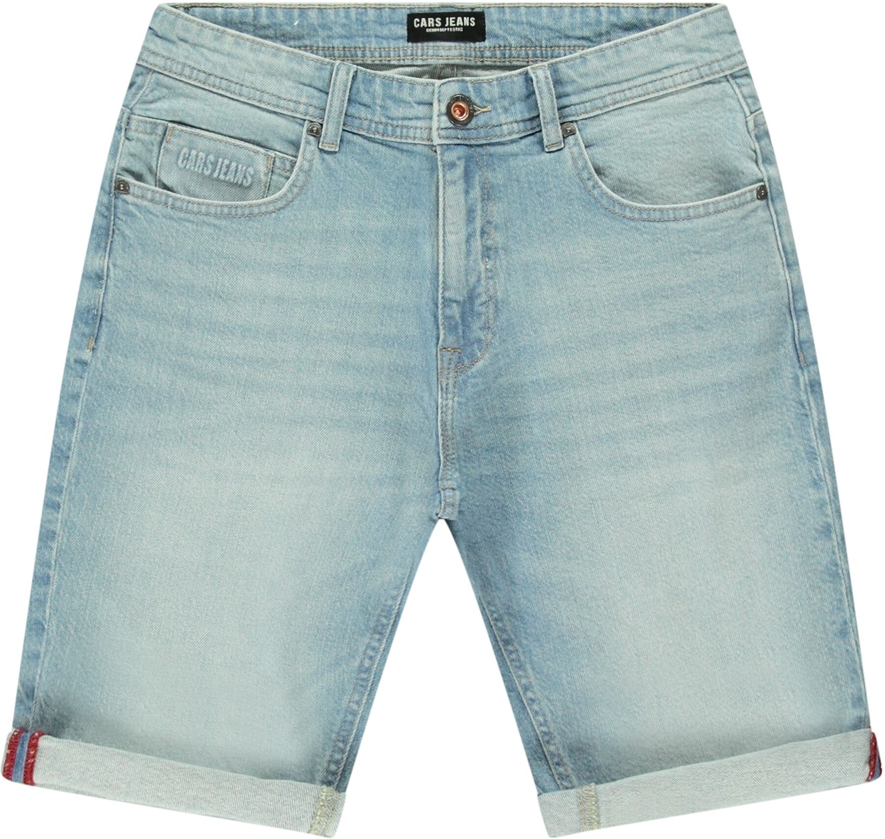 Jeansbermudas CARS JEANS "TARGET Denim Short", Herren, Gr. S, N-Gr, blau (bleached used), Denim/Jeans, Obermaterial: 99% Baumwolle, 1% Elasthan, Abriebeffekte, Basic kniefrei, Jeans Jeansbermudas bleached used S, N-Gr