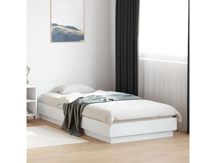 RJPLMFV Bettgestell, Weiß, 100 x 200 cm, Holz Ohne Matratze, Lattenrost, stabiles Design, für Schlafzimmer