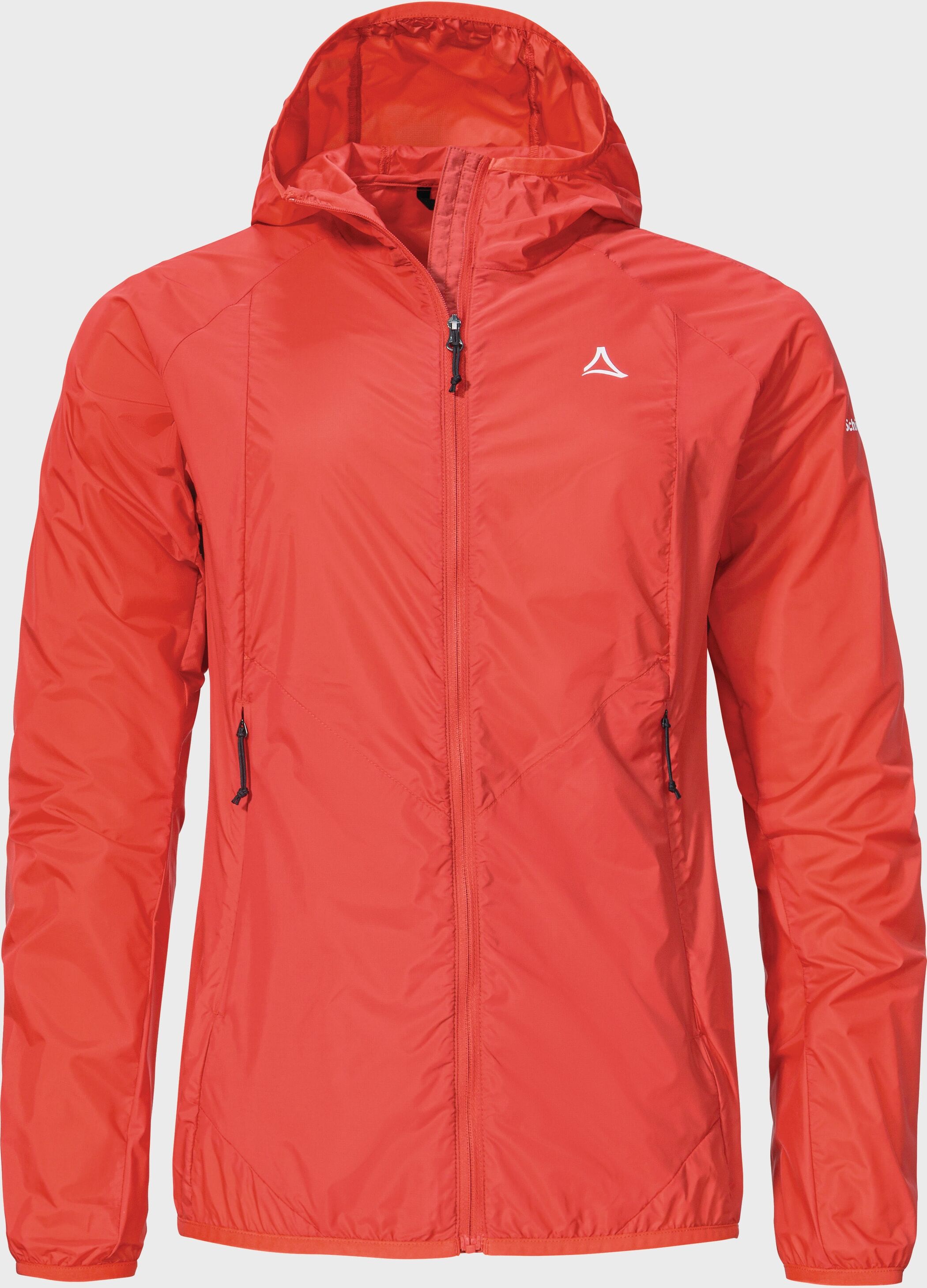 Outdoorjacke SCHÖFFEL "Hiking Jacket Style Wutach WMS", Damen, Gr. 46, rot (2030, rot), Oberstoff: 100% Nylon, regular fit, hoch geschlossener Ausschnitt, Jacken Outdoorjacke 2030, rot 46