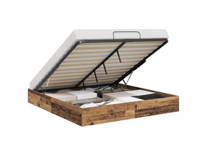 PUGYNBK Bettgestell Ottoman aus Holz, 160 x 200 cm Gaslift, große Lagerung, einfache Montage, modernes Design