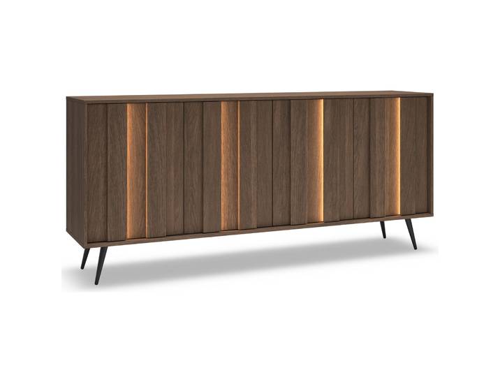 Vier­tü­rige Kommode Amaro mit LED-Beleuchtung, 183 cm,