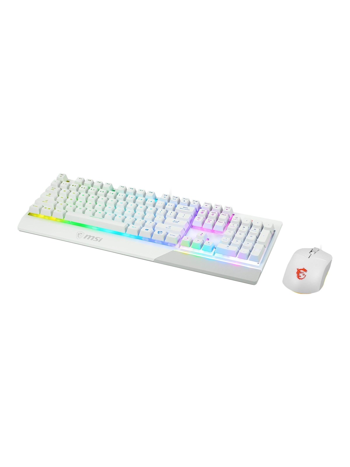 MSI Vigor GK30 combo - keyboard and mouse set - German - white - Tastatur & Maus Set - Deutsch - Weiss