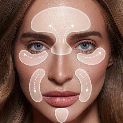 Youfap Market Anti Wrinkle Sticker Pad, Reusable Silicone Skin Lifting Tool For Face, Forehead, Neck 6pcs