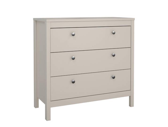 P & B Kommode Madrid 172301, Kaschmir, Holz, Douglasie, Fichte, Kiefer, Lärche, Tanne, 3 Schublade(n) Schubladen, 82.3x79.7x38.4 cm, Holzmöbel, Kleinmöbel Holz, Holzkommoden