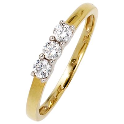 Goldring JOBO Gr. 54, gold (gelbgold 333), Fingerringe, Damen, 54, Gelbgold 333 Weißgold 333, Gelbgold 333, Weißgold 333, Goldring, 333 Gold bicolor mit Zirkonia