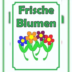 HB-Druck Verkaufsschild Schild Blumen Hochkant A1 (594x841mm)