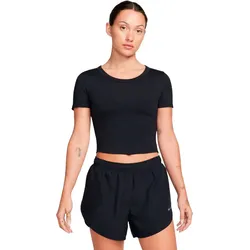 Nike Damen One Fitted Dri-Fit Crop Top schwarz