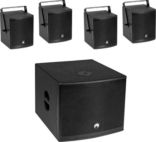 Omnitronic Molly-12A+Molly-6 Aktives PA-Lautsprecher-Set inkl. Subwoofer, Bluetooth