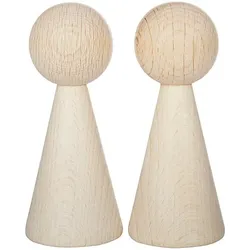 Figurenkegel aus Holz, in verschiedenen Größen