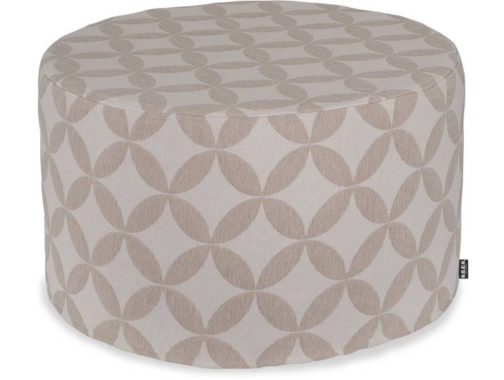 H.O.C.K. Sitzhocker H.O.C.K. Luna Outdoor Hocker rund Pouf ø60x40cm natur, Hocker, Sitzhocker, Pouf Hocker, Barhocker - wetterfest, vielseitig
