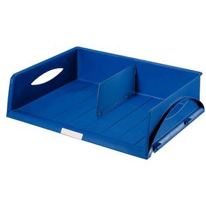 Leitz Briefablage 5232-00-35, Sorty Jumbo, A3 quer, blau, mit Trennwand, stapelbar, Kunststoff