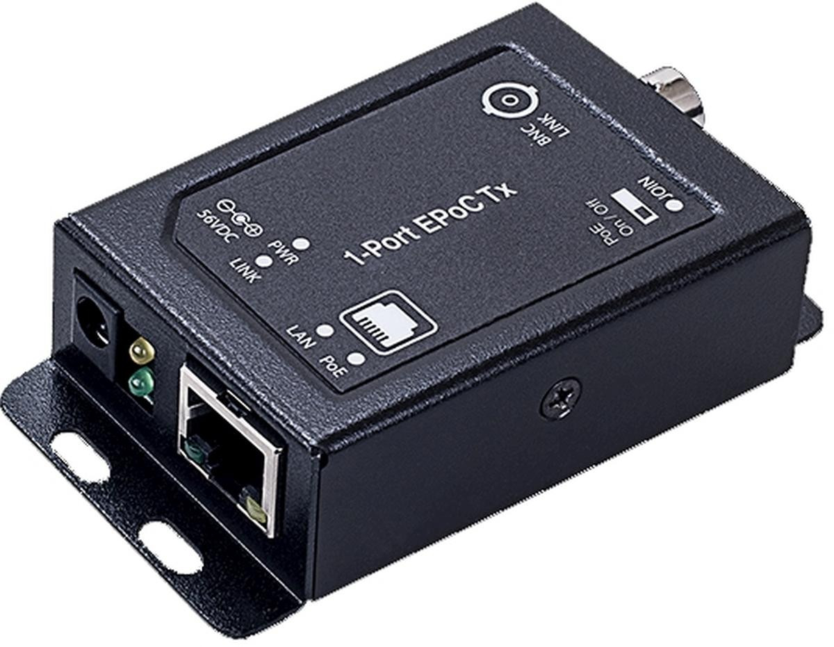 Wantec 5712 2wIP E Adapter PoE-BNC-Client/Empfänger 1-Port