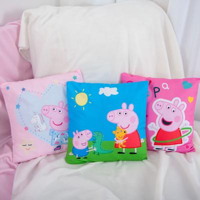 Dekokissen PEPPA PIG "Peppa Pig", bunt, B:40cm H:2,5cm L:40cm, Polyester, Dekokissen_Sitzkissen_Kissenhüllen, hochfarbig bedruckt