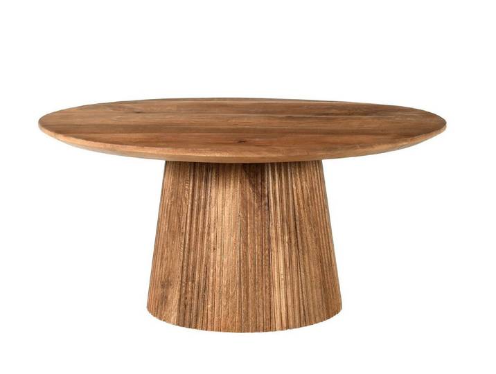 Natur24 Beistelltisch Salvator Couchtisch 80x80x38 cm Mangoholz Natur