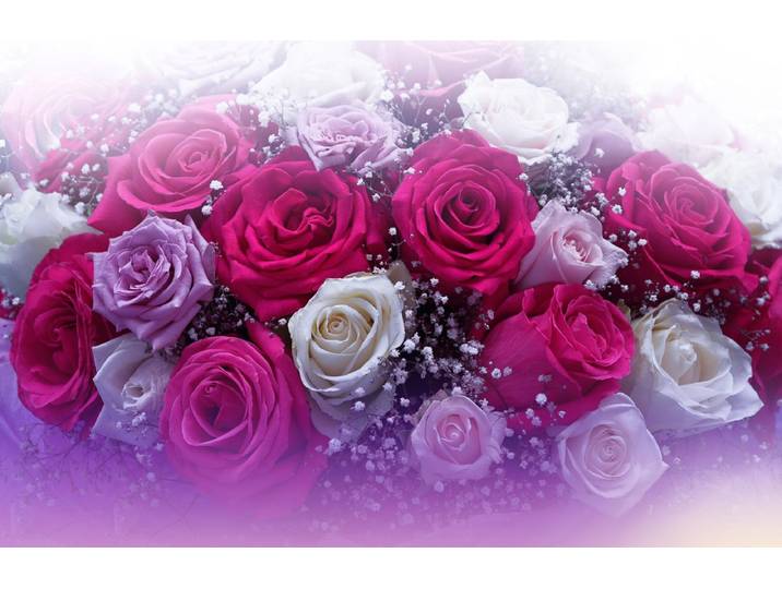 Papermoon ROSEN-BLUMEN FANTASIE ABSTRAKT KUNST TEXTUR DESIGN ART