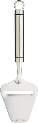 KitchenCraft Professional RVS Kaasschaaf met Ovaal Handvat en Ophanglus, Zilver, 24 cm