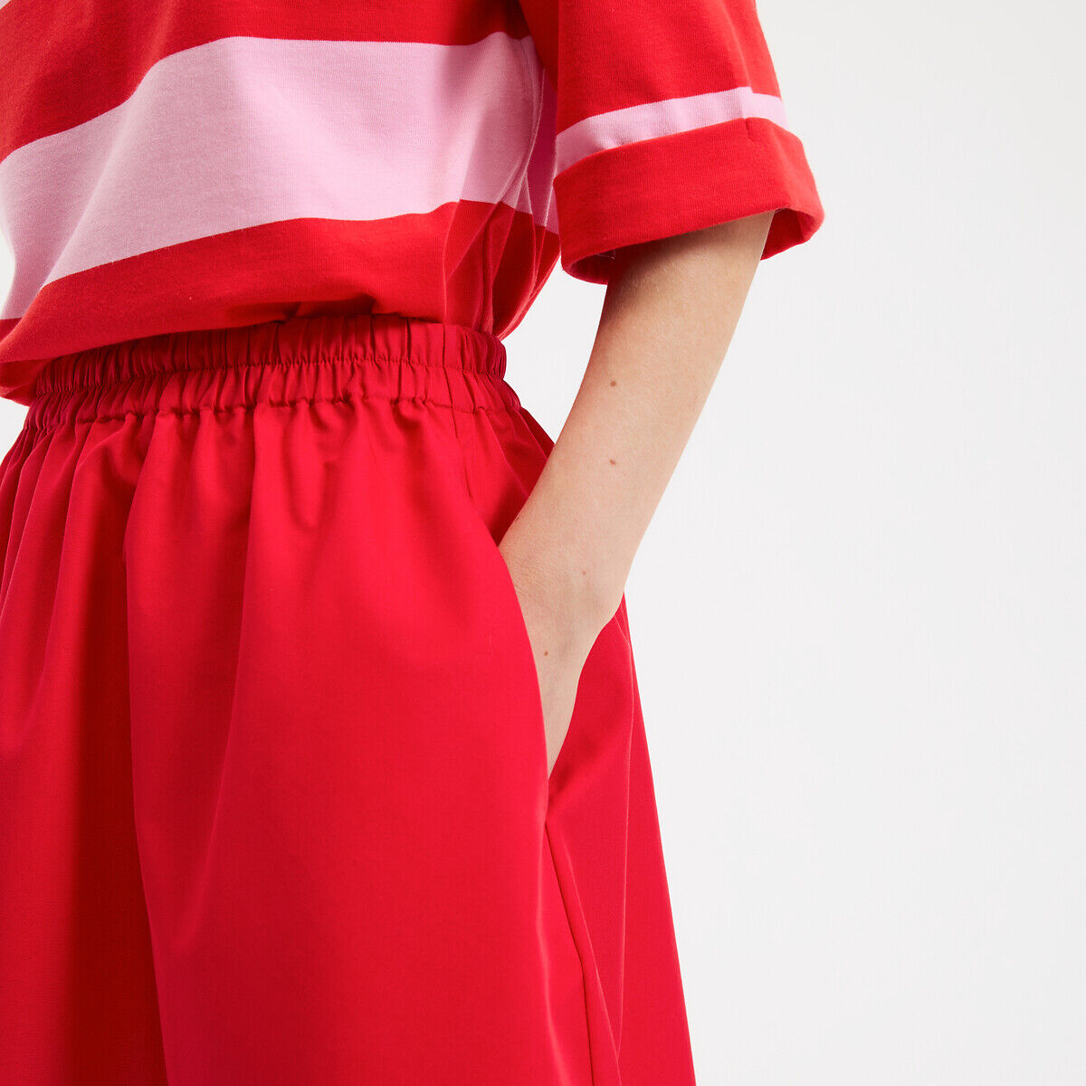 LA REDOUTE COLLECTIONS Jupe évasée, coton mélangé, longue