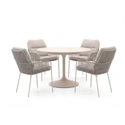 + 10 % Kassenrabatt | SUNS Punta/Nova ø 120 cm Gartenmöbel-Set 5-teilig