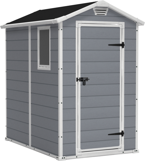 Keter Manor gris - Abri de jardin - Avec fenêtre latérale - 130x192x198 cm