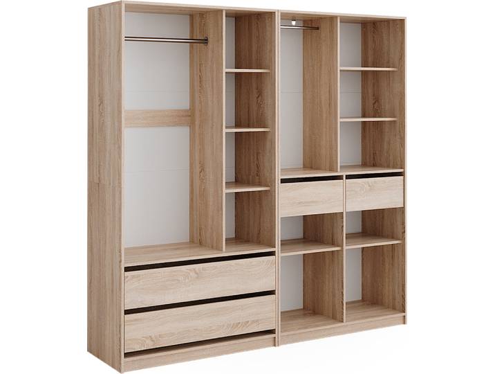 Armoire à vêtements Vicco Elmo Sonoma 200x200cm Lot de 2\, Model 50206