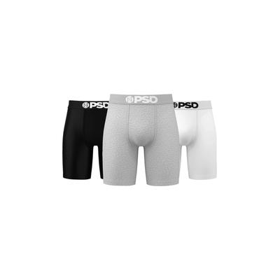 Boxershorts PSD "PSD NATURALS SOLID 3 PACK", Herren, Gr. XL, 1 Stk., multi, 95% Baumwolle, 5% Elasthan, Unterhosen