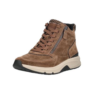 Sneaker GABOR "Gabor Sneaker Veloursleder", Damen, Gr. 40, braun (whisky), Veloursleder, Schuhe Sneaker