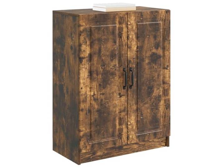 KTHLBRH Anrichte Eiche Rauch 66 x 34,5 x 87 cm Ingenieurholz Schiebetüren, Innentüren, modern, traditionell, für Esszimmer oder Wohnzimmer